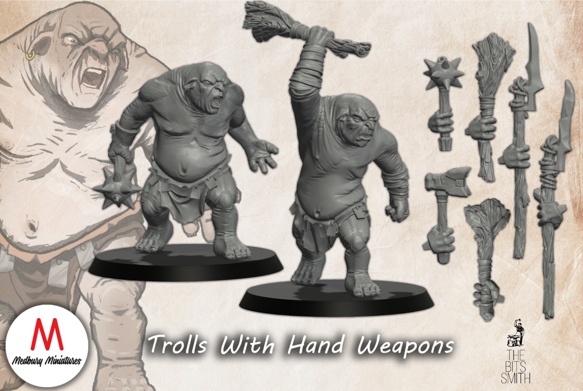 Trolle mit Handwaffen